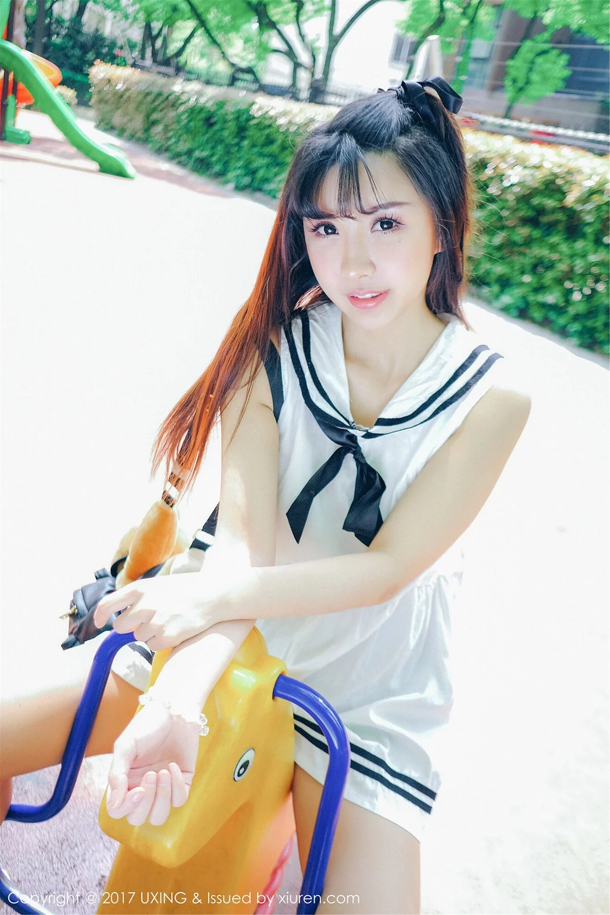 Xrmnw.Com[UXING优星馆]Vol.050_巨乳萝莉晓茜sunny学生装+私房内衣秀完美身材性感写真47P