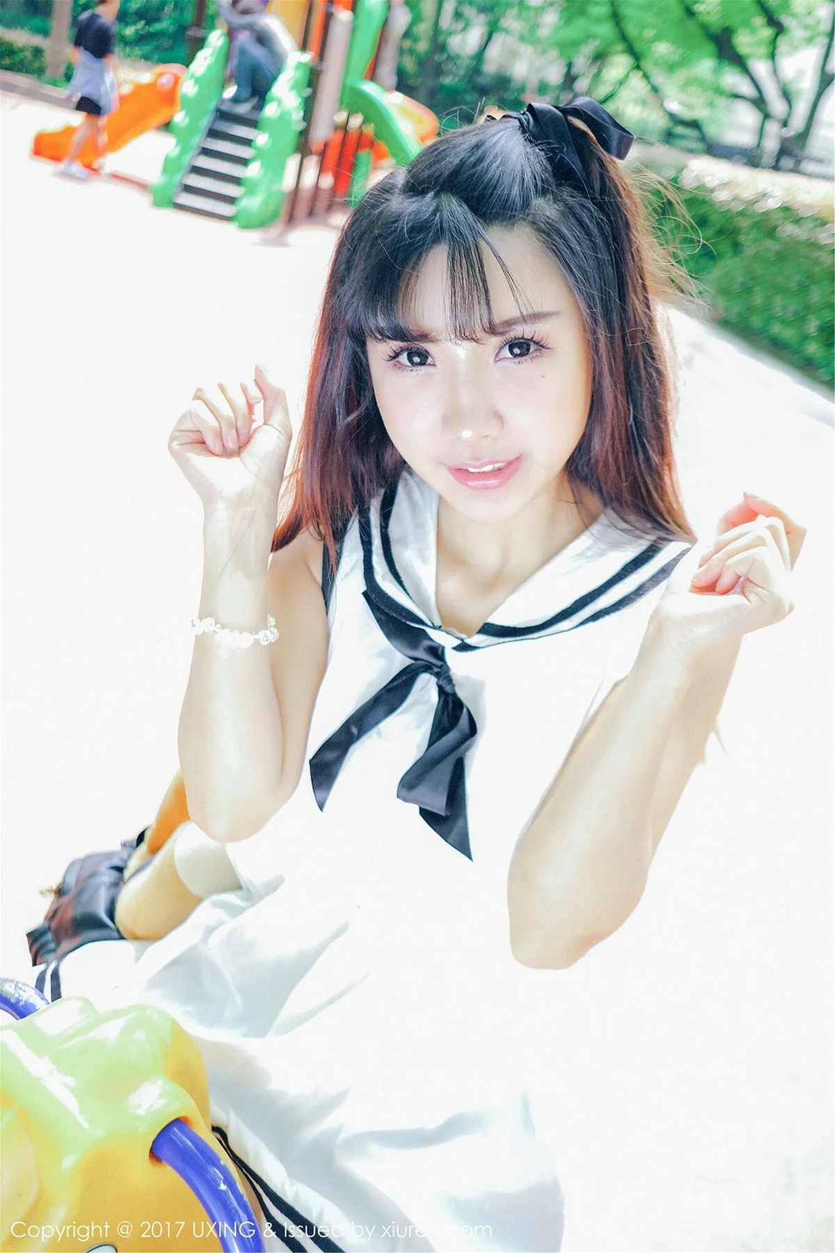 Xrmnw.Com[UXING优星馆]Vol.050_巨乳萝莉晓茜sunny学生装+私房内衣秀完美身材性感写真47P